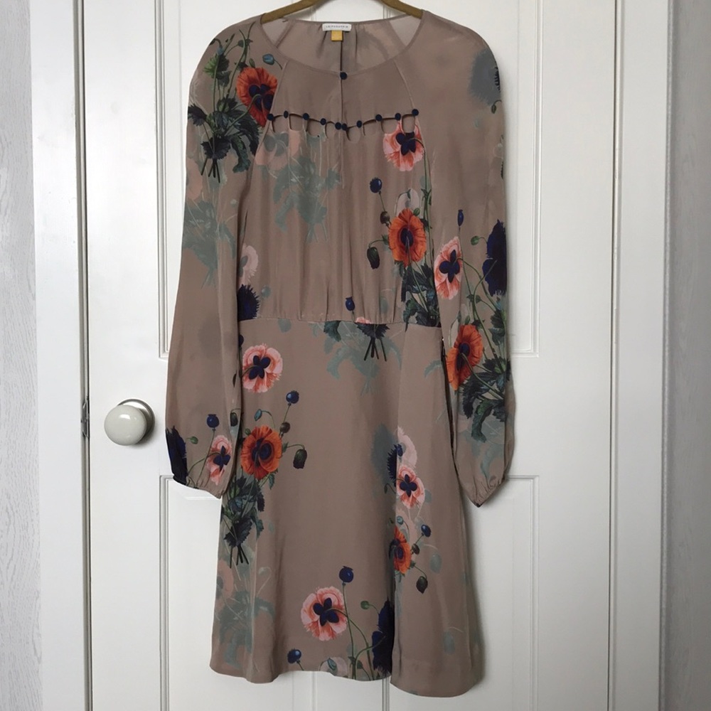 Floral Tan Dress